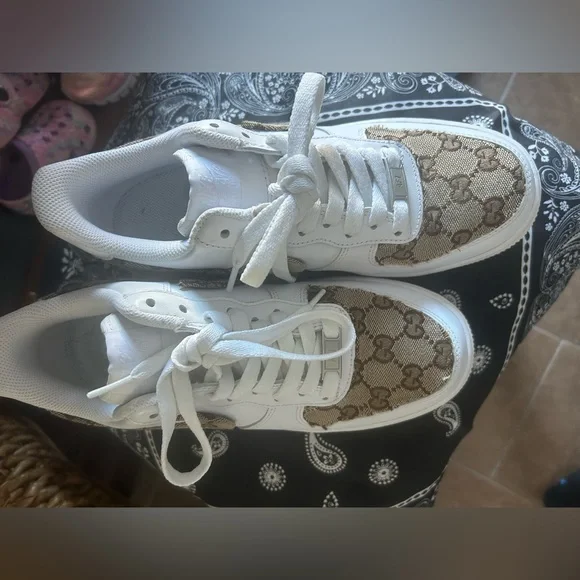 Nike Air Force 1 custom wrapped Gucci size 9 women’s - Picture 3 of 9